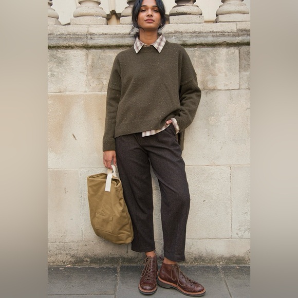 Olive Clothing Volk Wool Trousers in Chestnut - Picture 7 of 8
